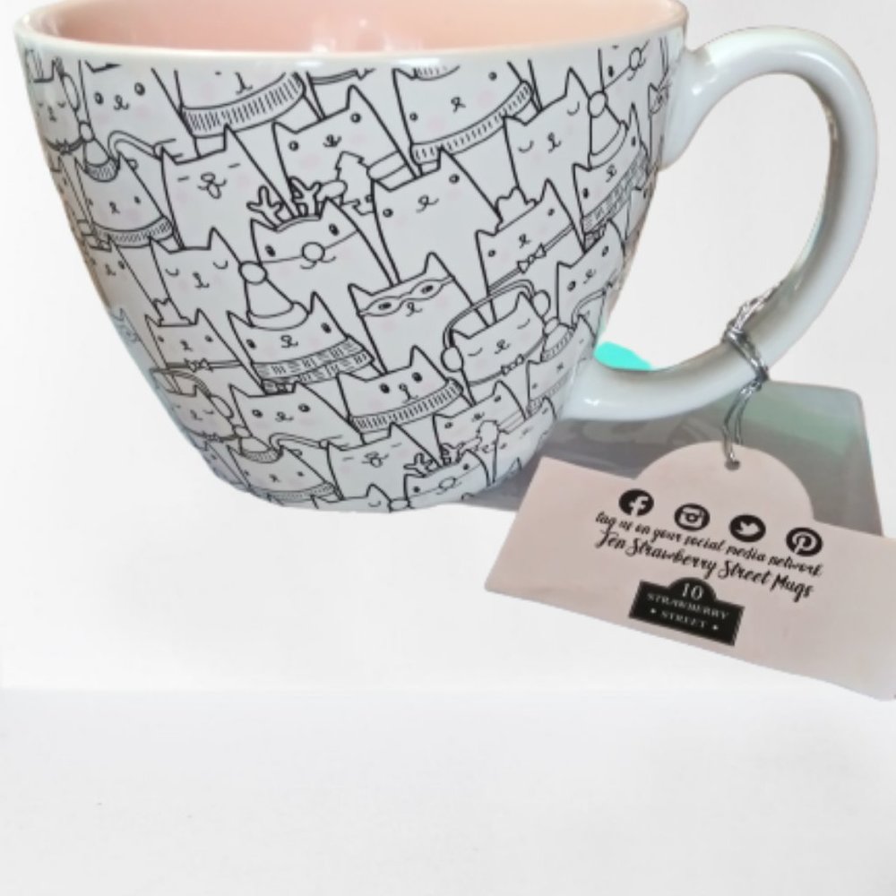 Strawberry Street Cat Coffee Mug